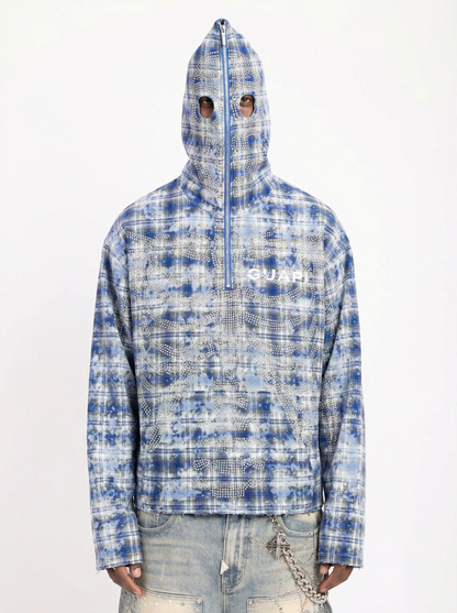 Arctic Skeleton Half Zip Hoodie