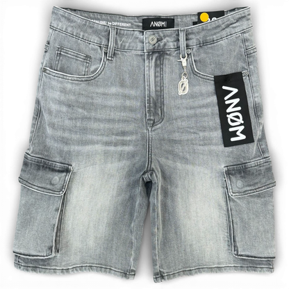 Anom Yazan Grey Wash Jorts