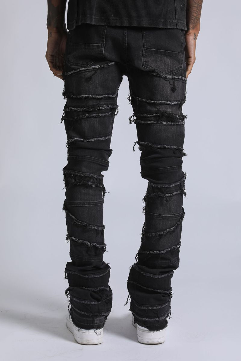 supply fray black jeans