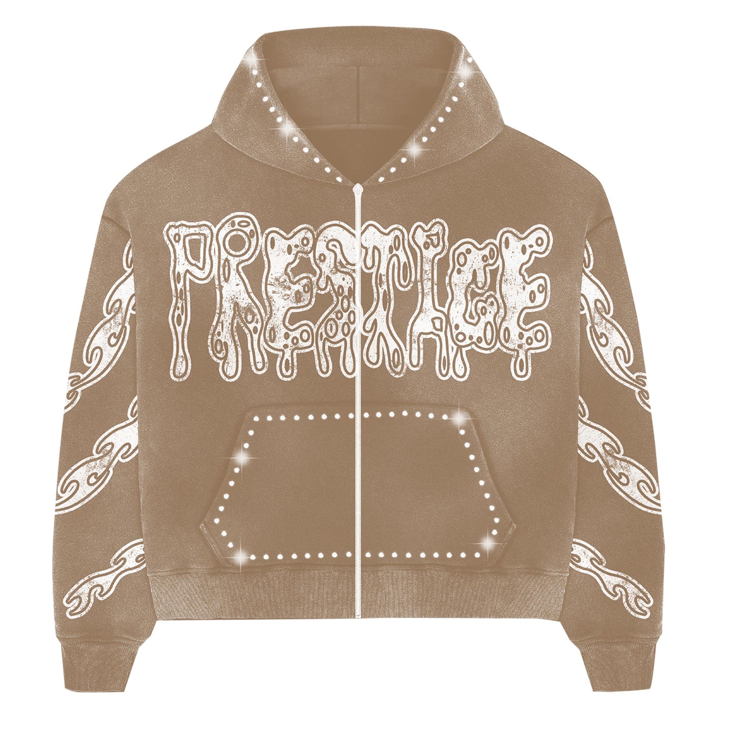 prestige drippy rhinestone hoodie