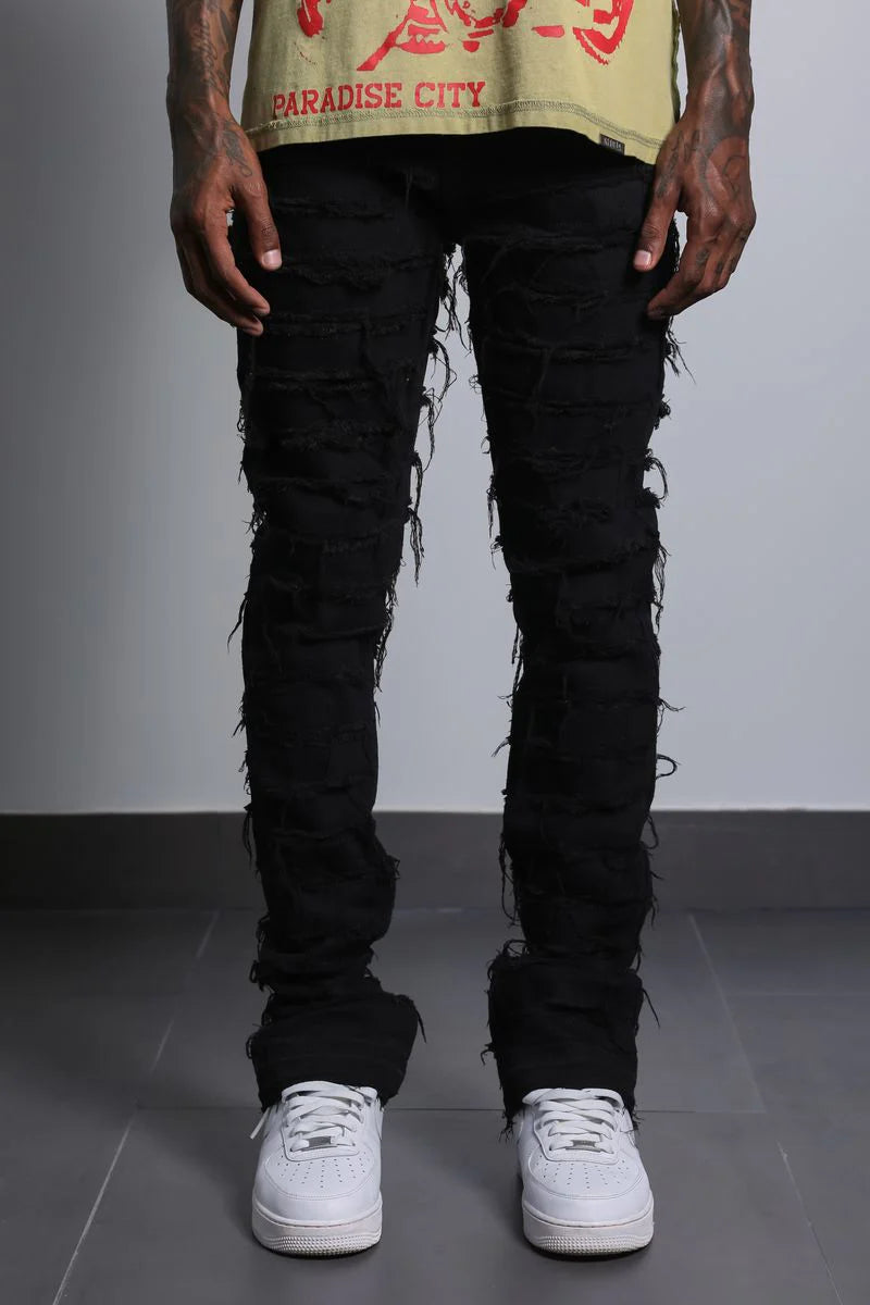 ajenda jawad stacked jeans