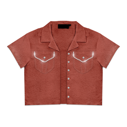 Prestige Rhinestone Button Up