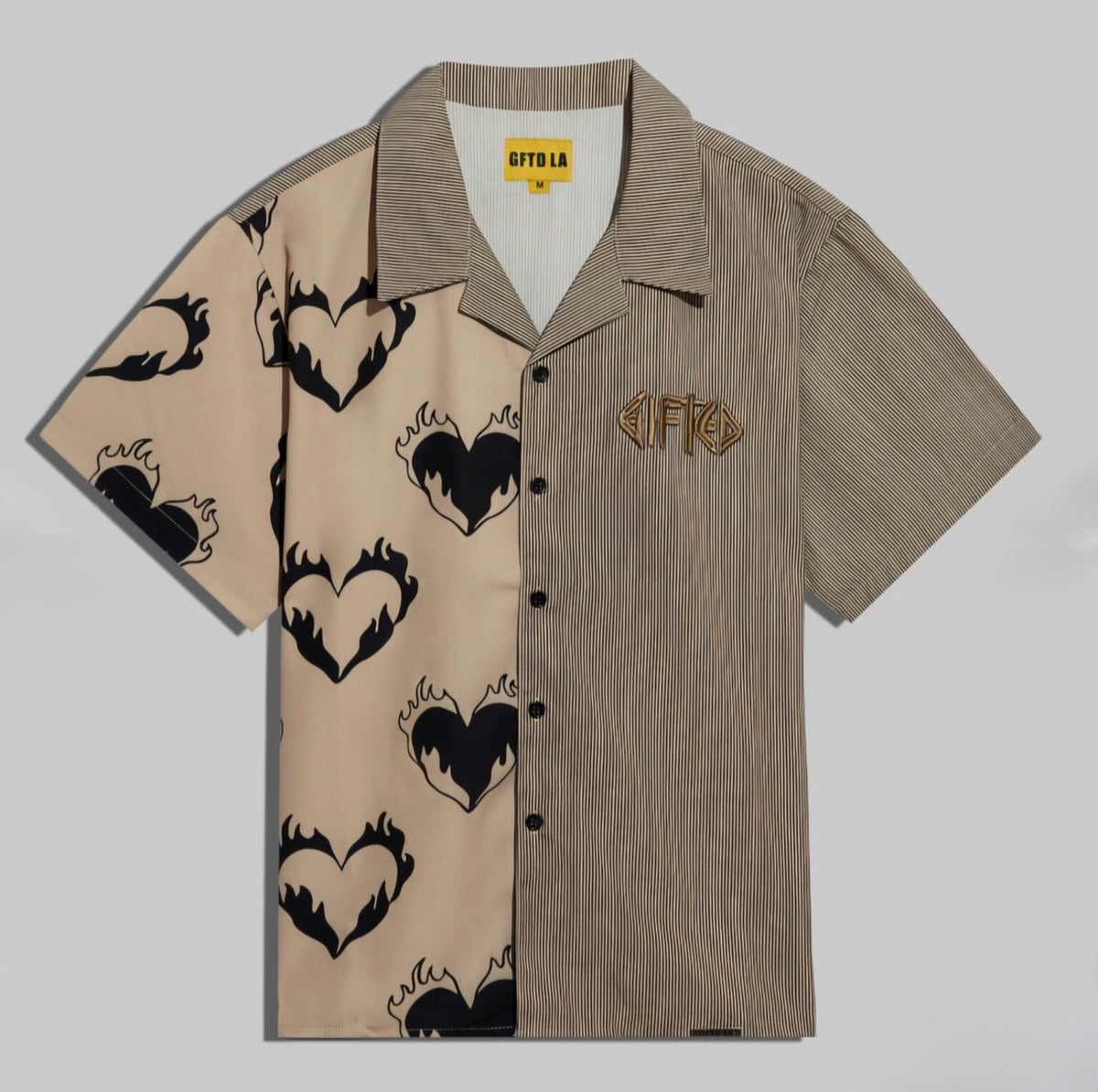 gftd la “hearts on fire” button up