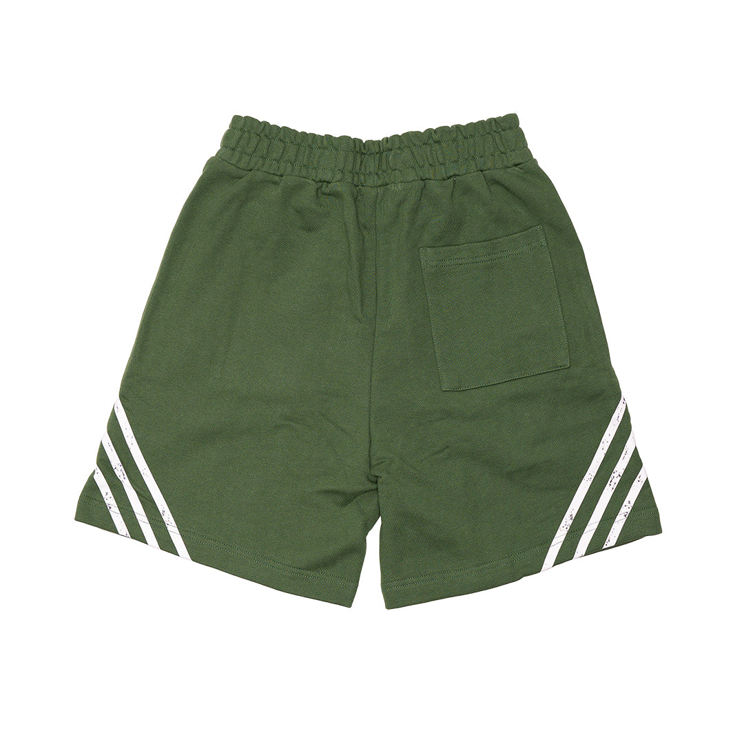prestige "p logo" striped shorts