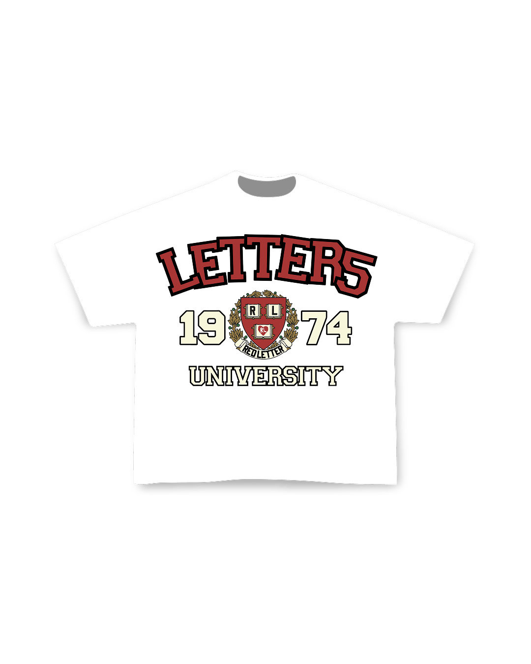 red letters university tee