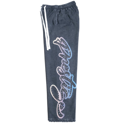 Blue Rhinestone Angels Sweats