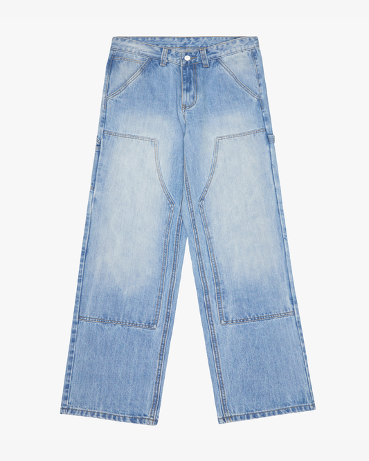 "Rancher" Straight-Leg Jeans Light Blue Wash
