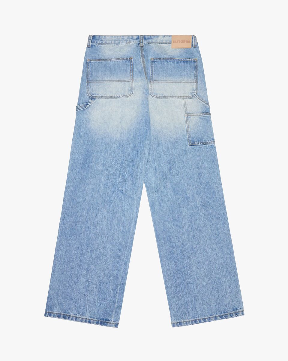 "rancher" straight-leg jeans light blue wash