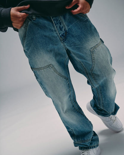 "Rancher" Straight-Leg Jeans Light Blue Wash
