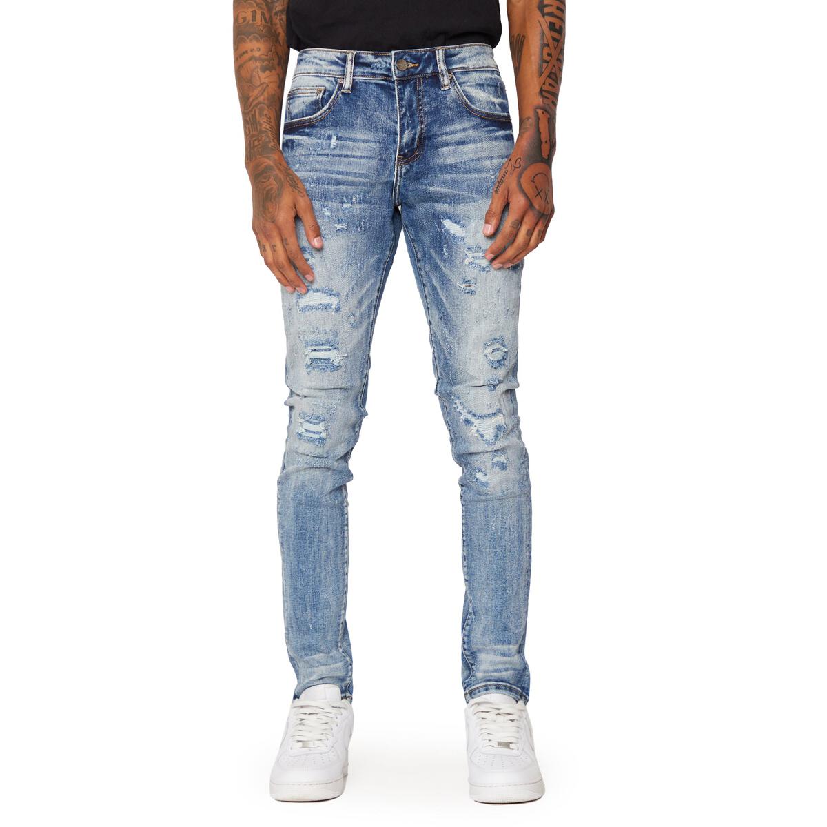 esntl lab jeans "hybrid" dark blue