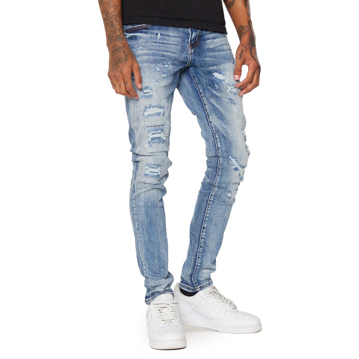 esntl lab jeans "hybrid" dark blue