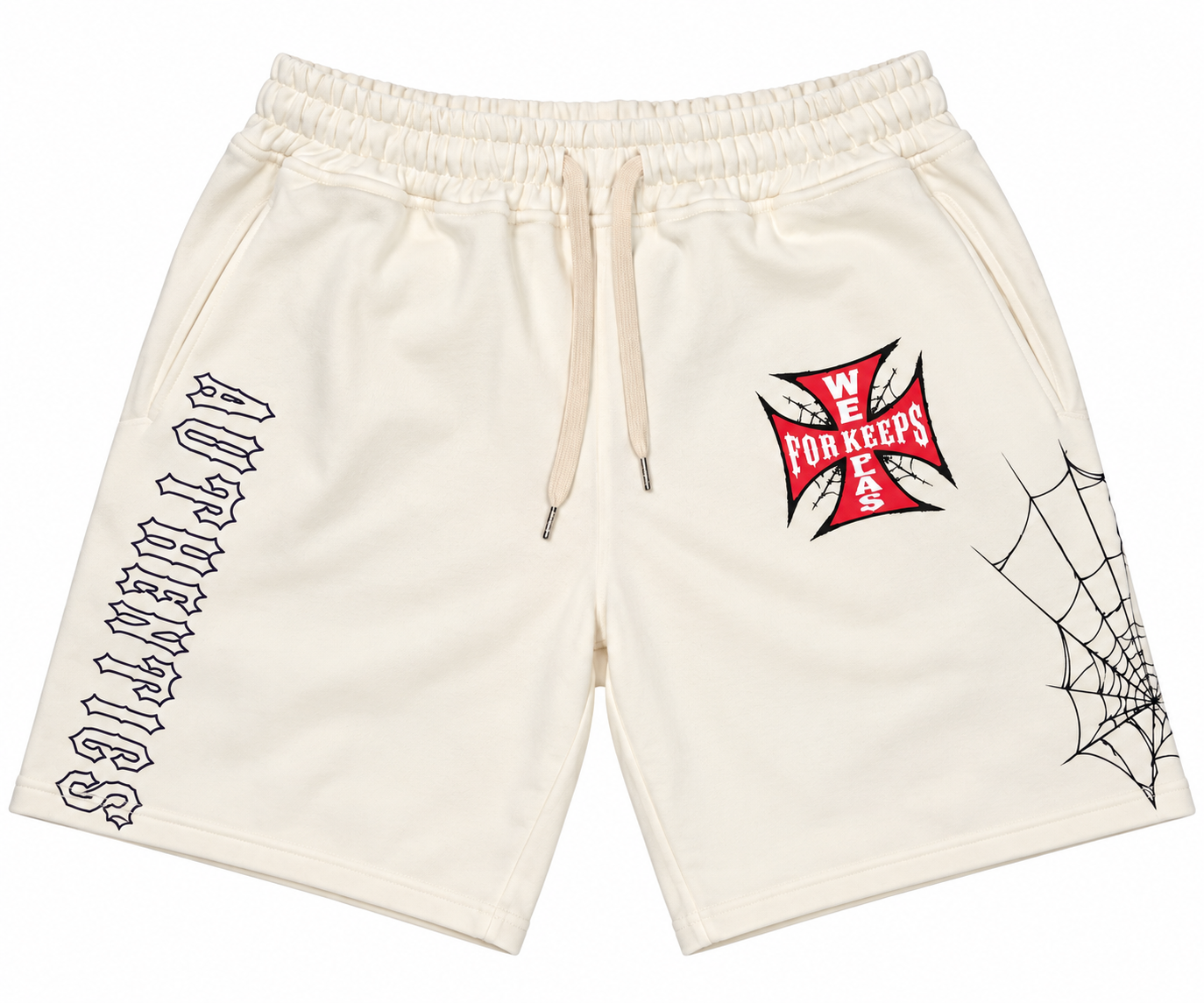 authentics web cream shorts