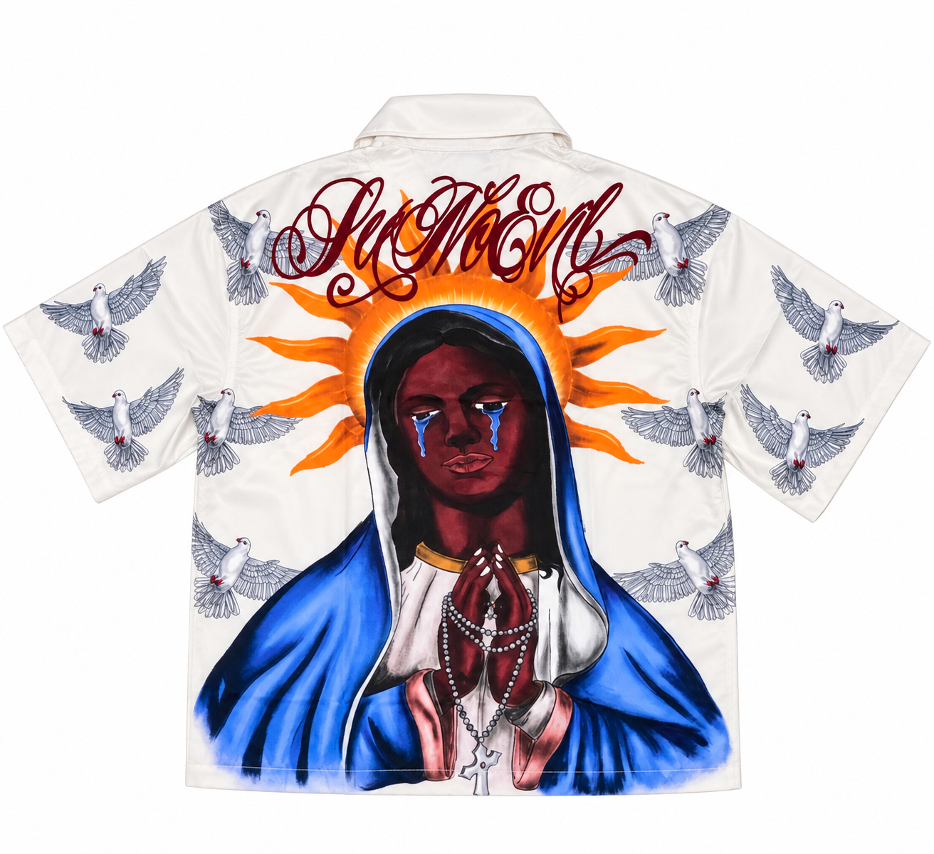 see no evil button up
