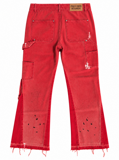 Pas✶Eque Vetement Red Splatter Carpenter Jeans
