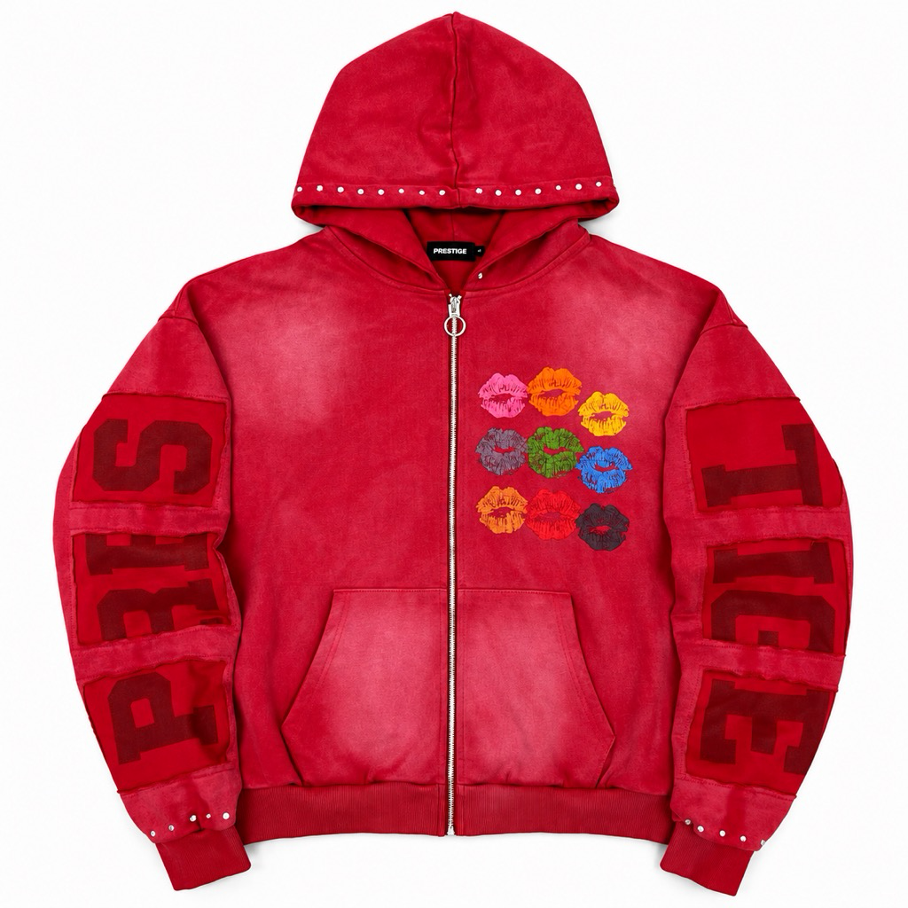 red aura hoodie