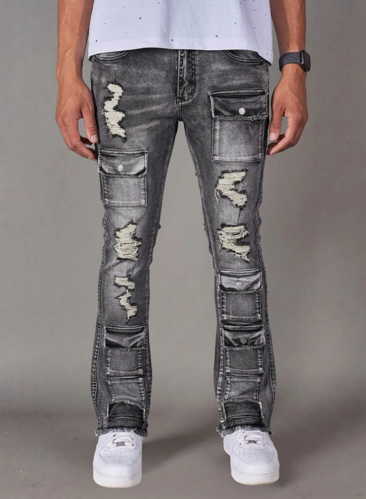 Politics Jeans - Grey Wash - Stacked Fit