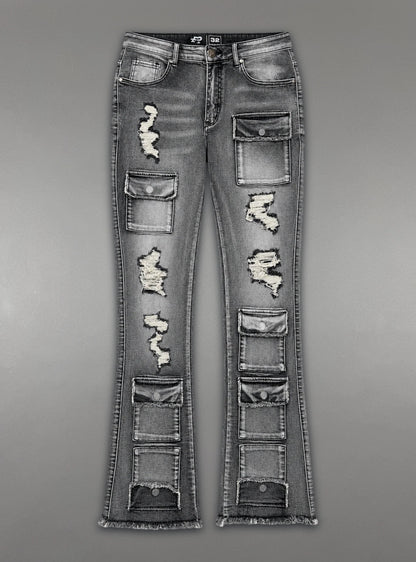 Politics Jeans - Grey Wash - Stacked Fit