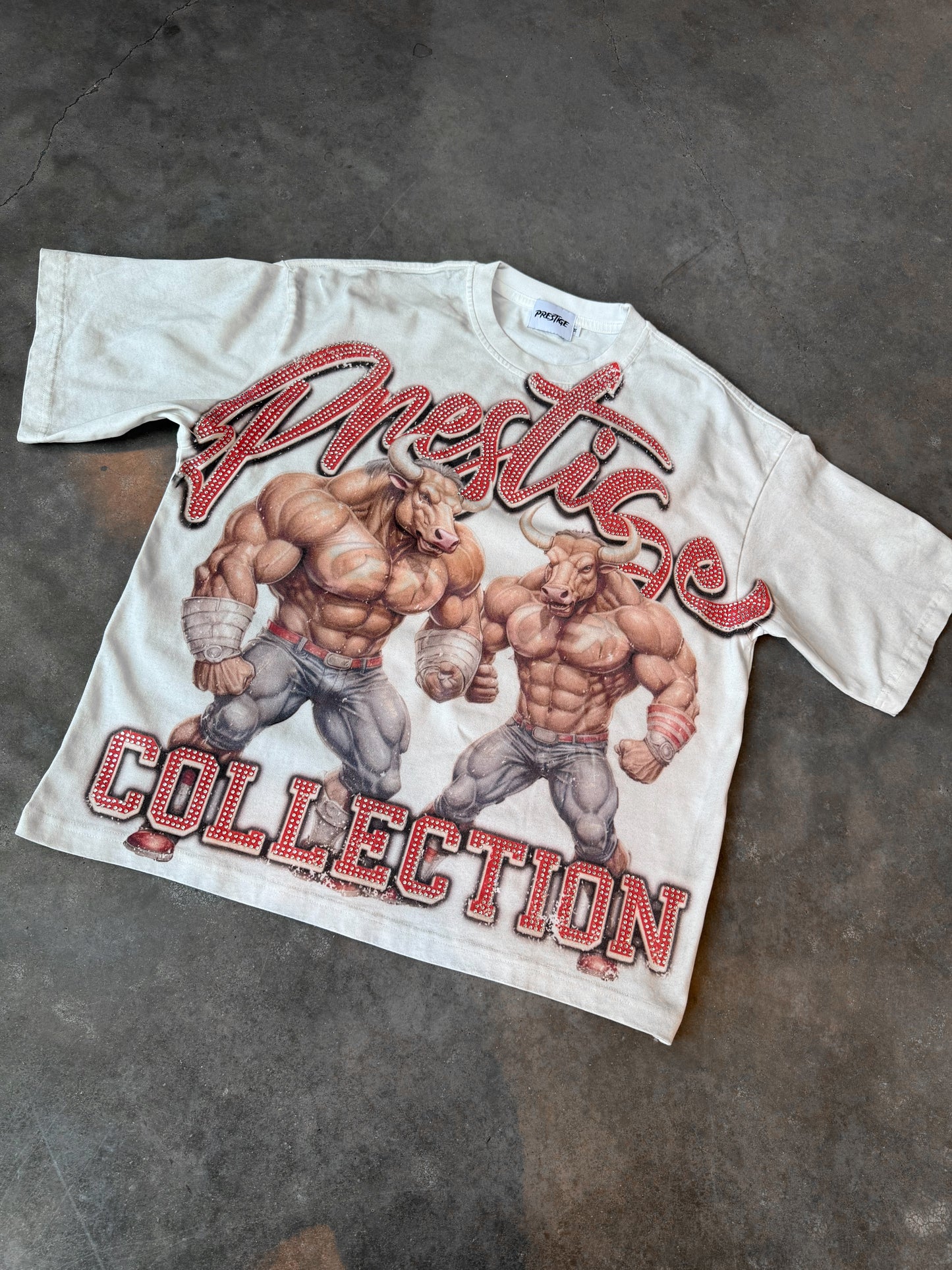 bulls rhinestone tee