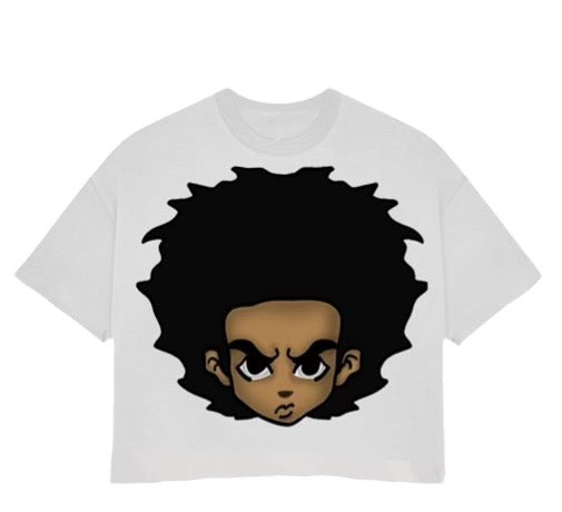 huey boondocks cropped tee