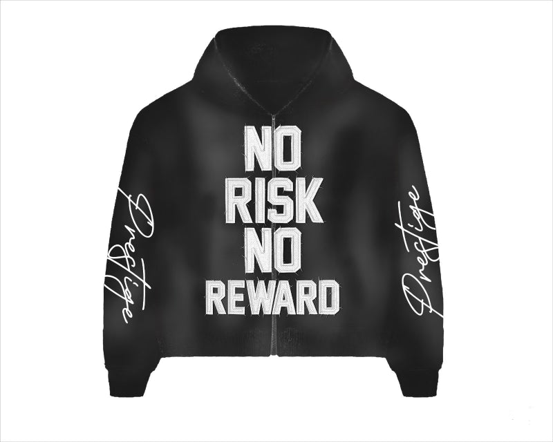 no risk no reward hoodie black