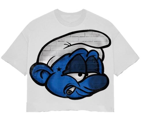 smurf cropped tee