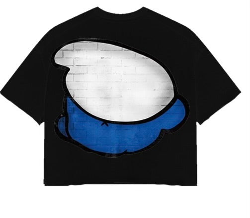 smurf cropped tee