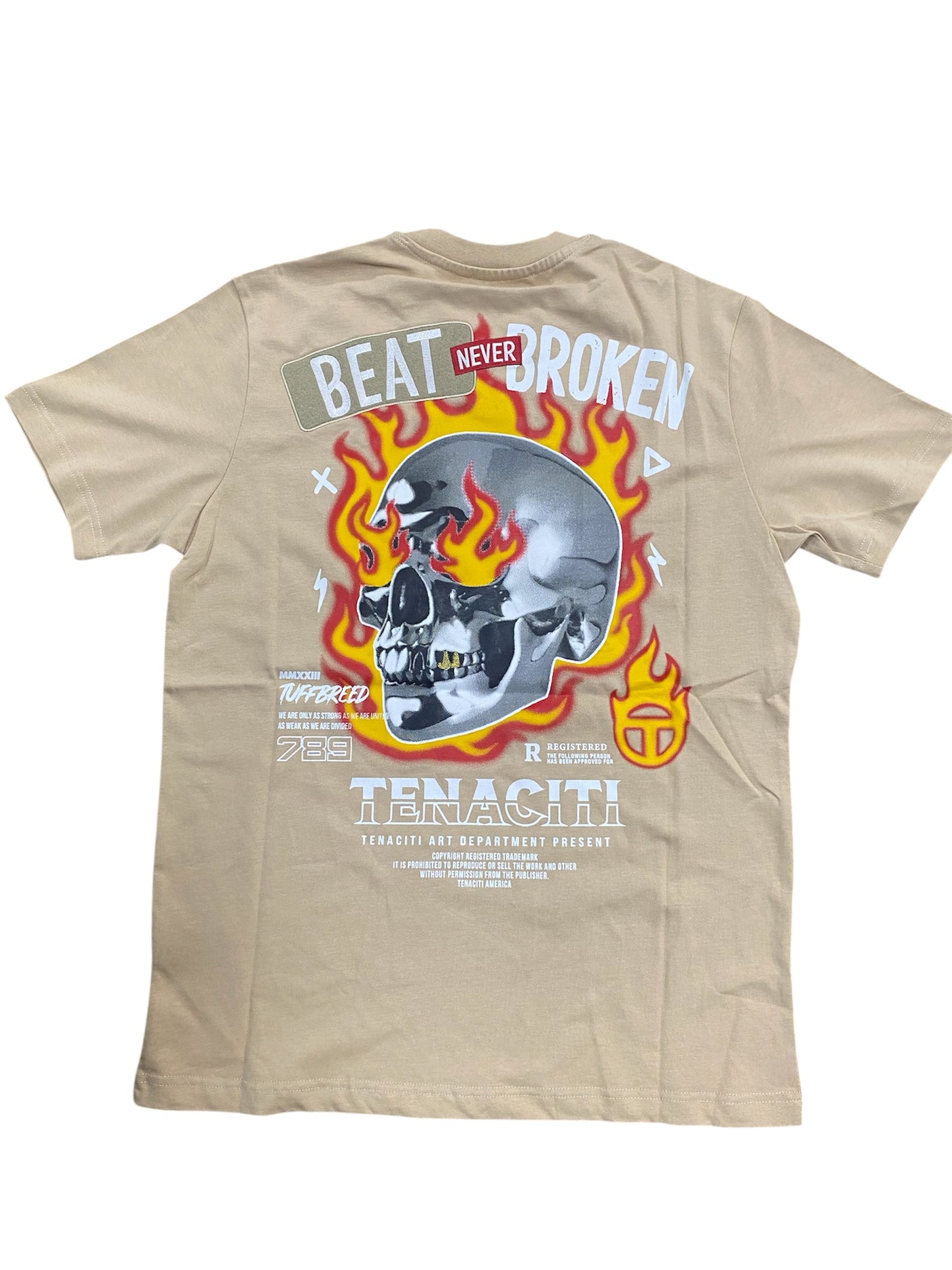 tenaciti brown flame tee