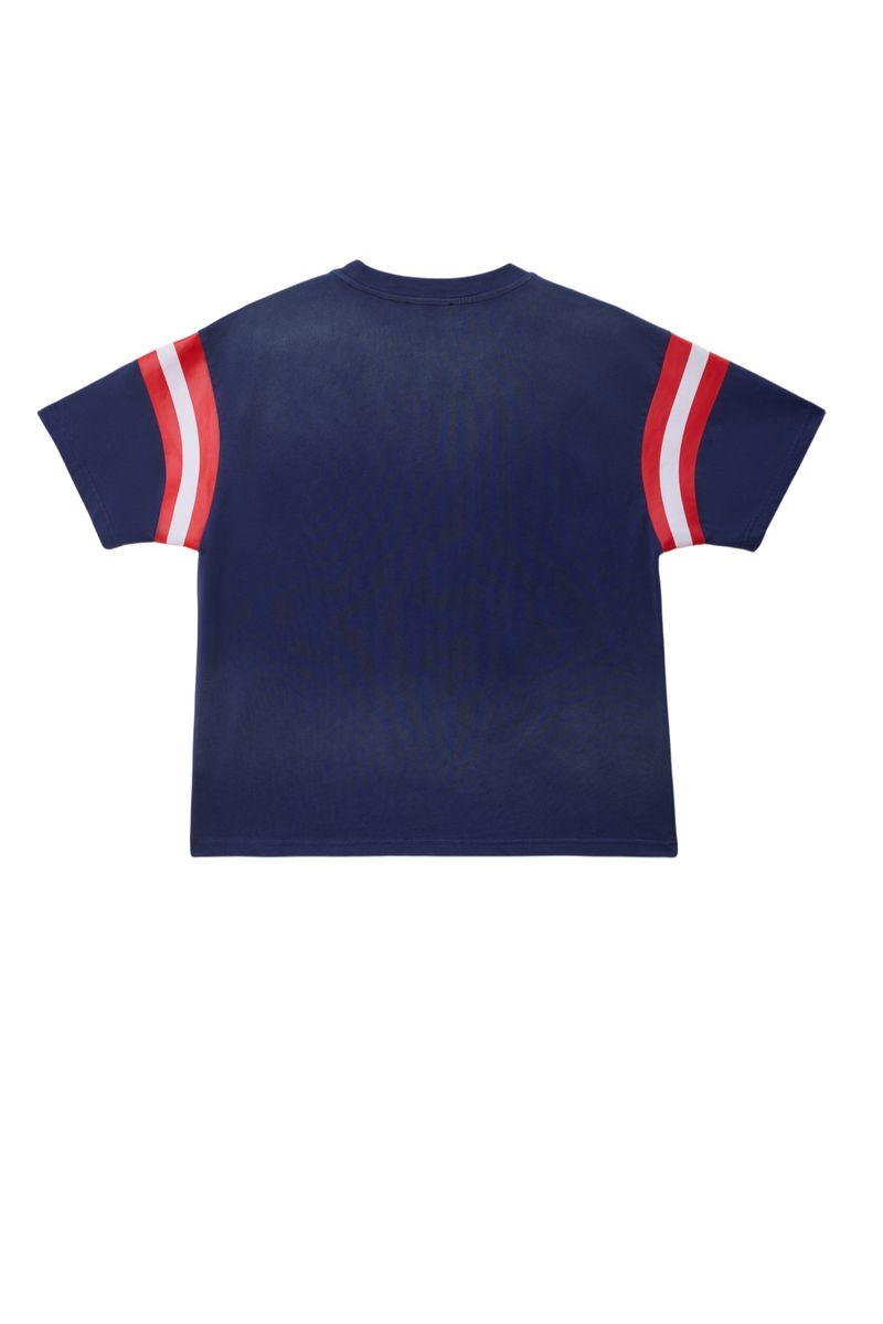 blue situated university tee