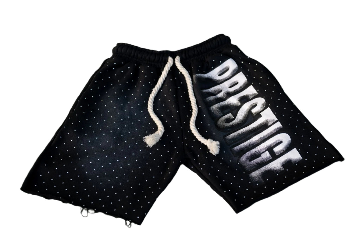 prestige rhinestone shorts