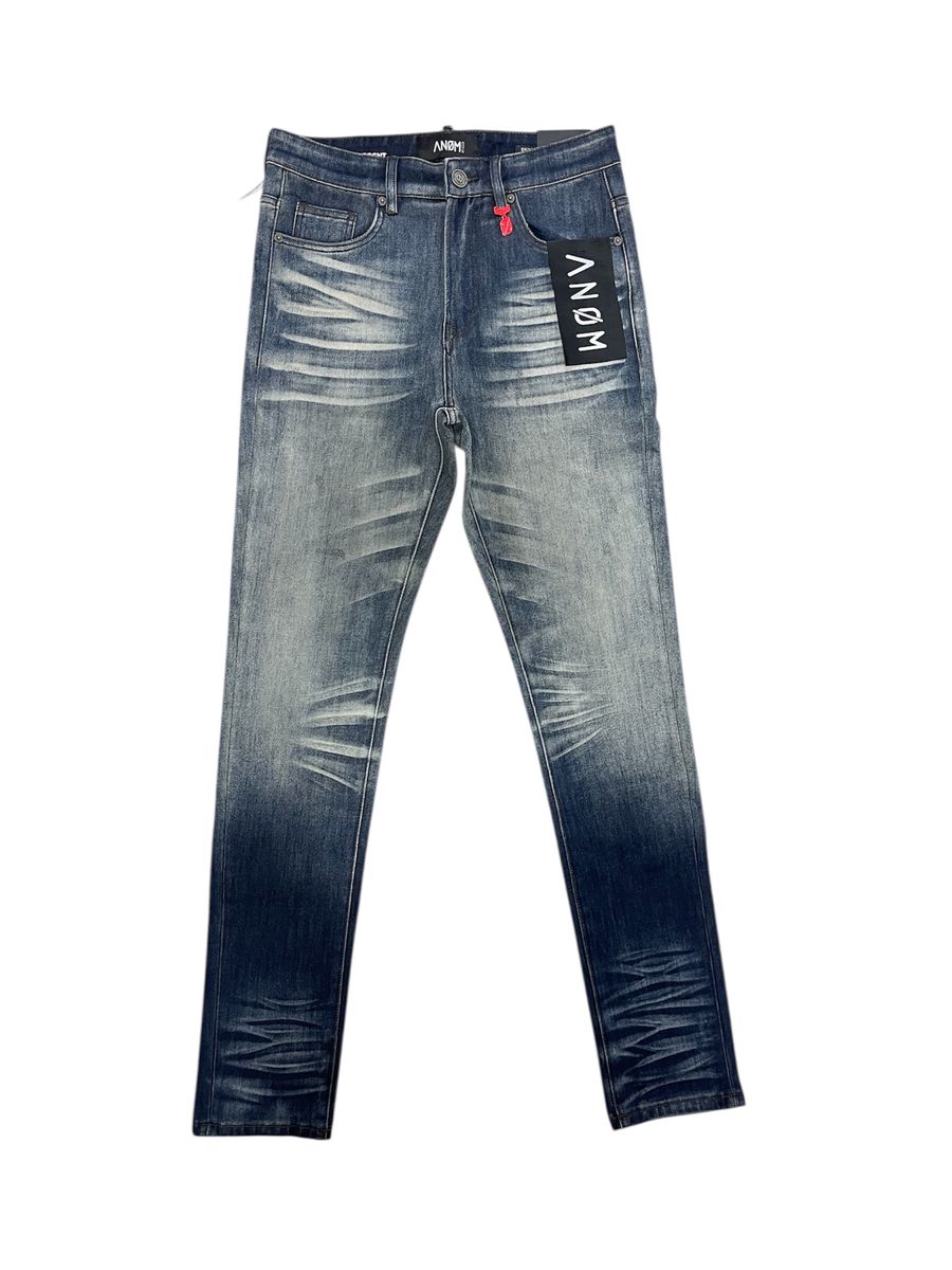 anom dark blue wash skinny