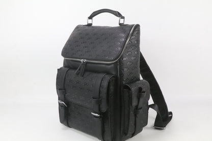 Vintage Embossed Leather Backpack