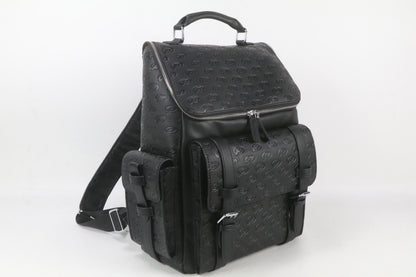 Vintage Embossed Leather Backpack