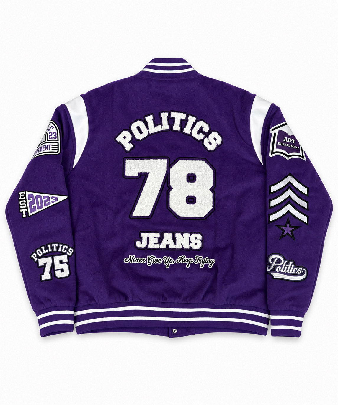 politics varsity jacket