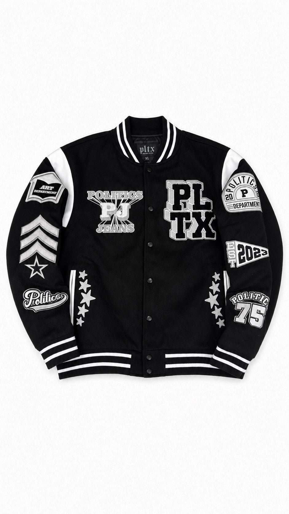 politics varsity jacket