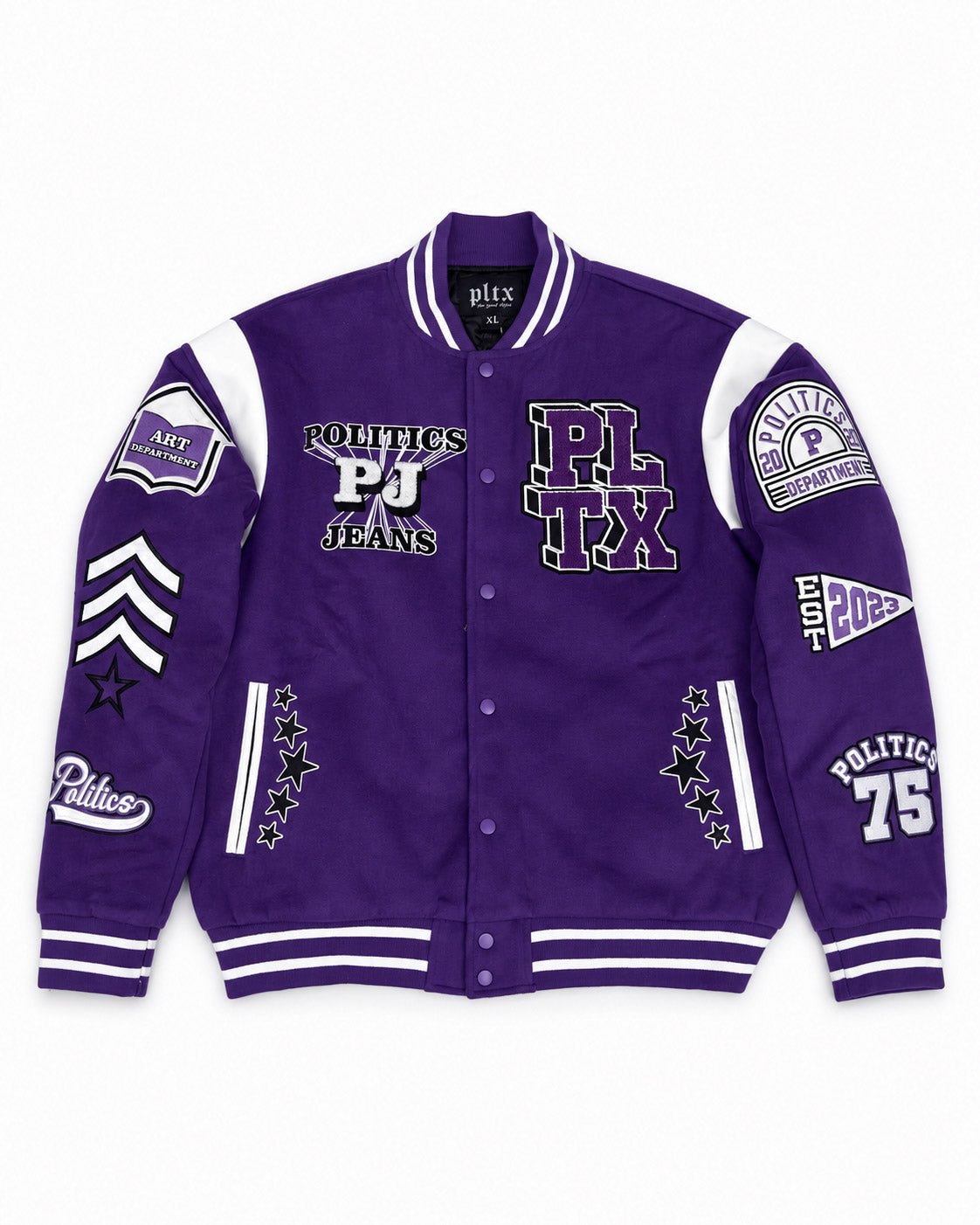 politics varsity jacket